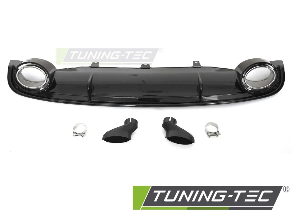 Diffuser Audi A7 C7 10-14 Twin Outlet Sport Style Glossy Black – náhľad 2