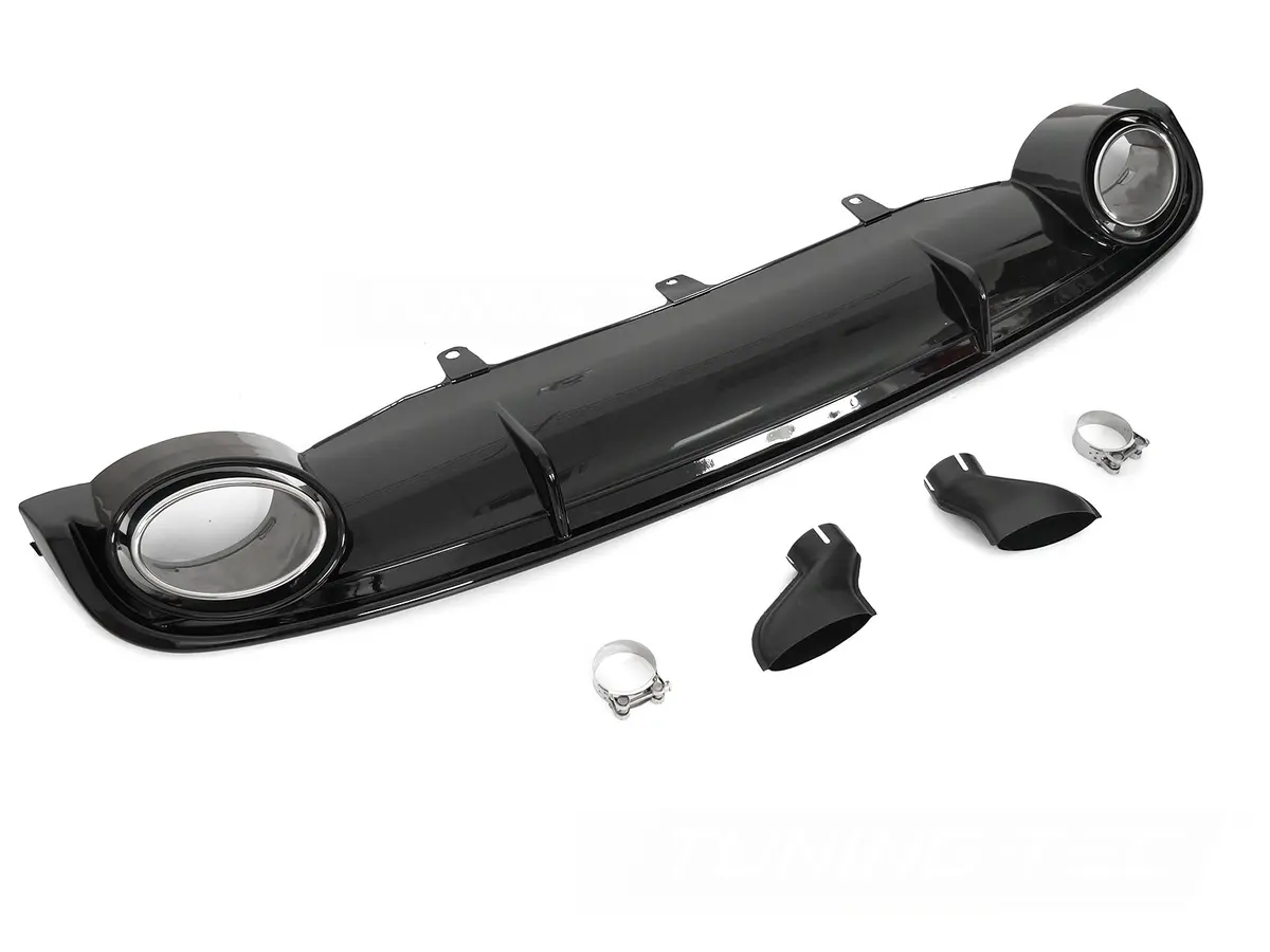 Diffuser Audi A7 C7 10-14 Twin Outlet Sport Style Glossy Black
