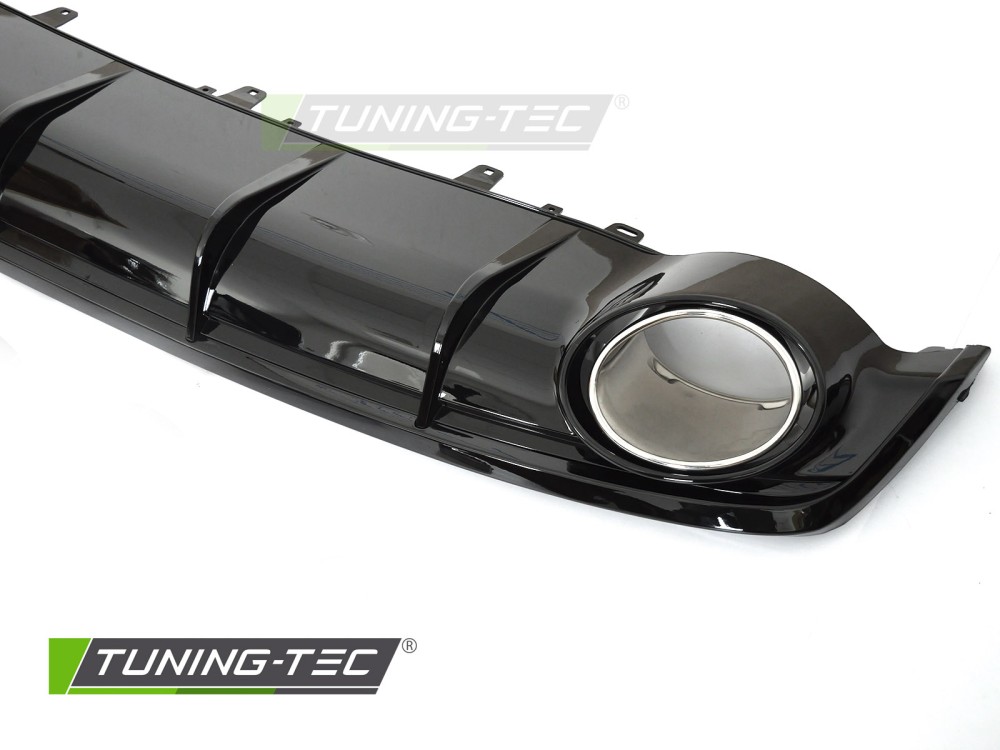 Diffuser Audi A7 C7 14-18 Twin Outlet Glossy Black Sport Style – náhľad 3