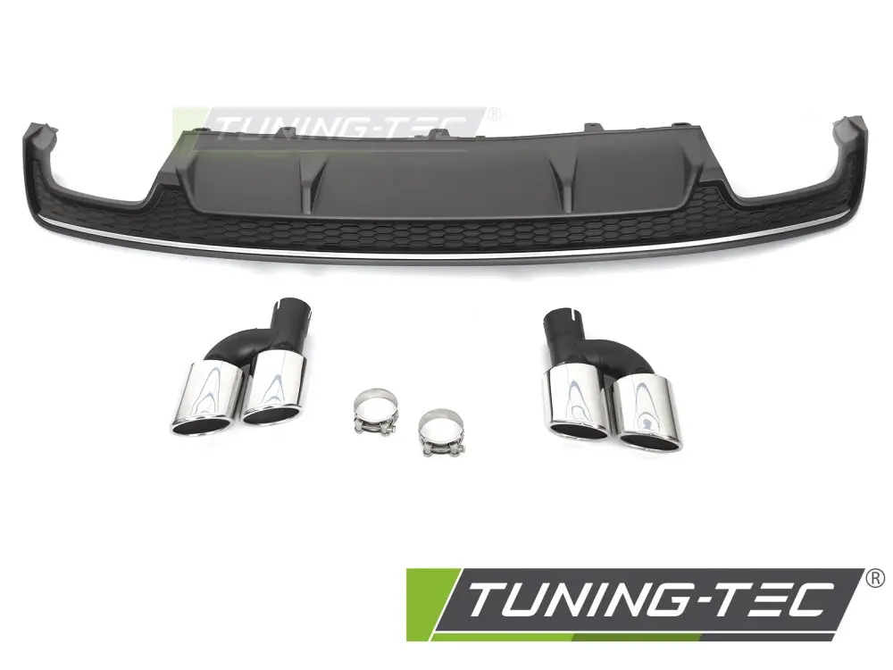 Diffuser Audi A7 C7 14-18 Sport S Style Silver-Black Twin Outlet – náhľad 2