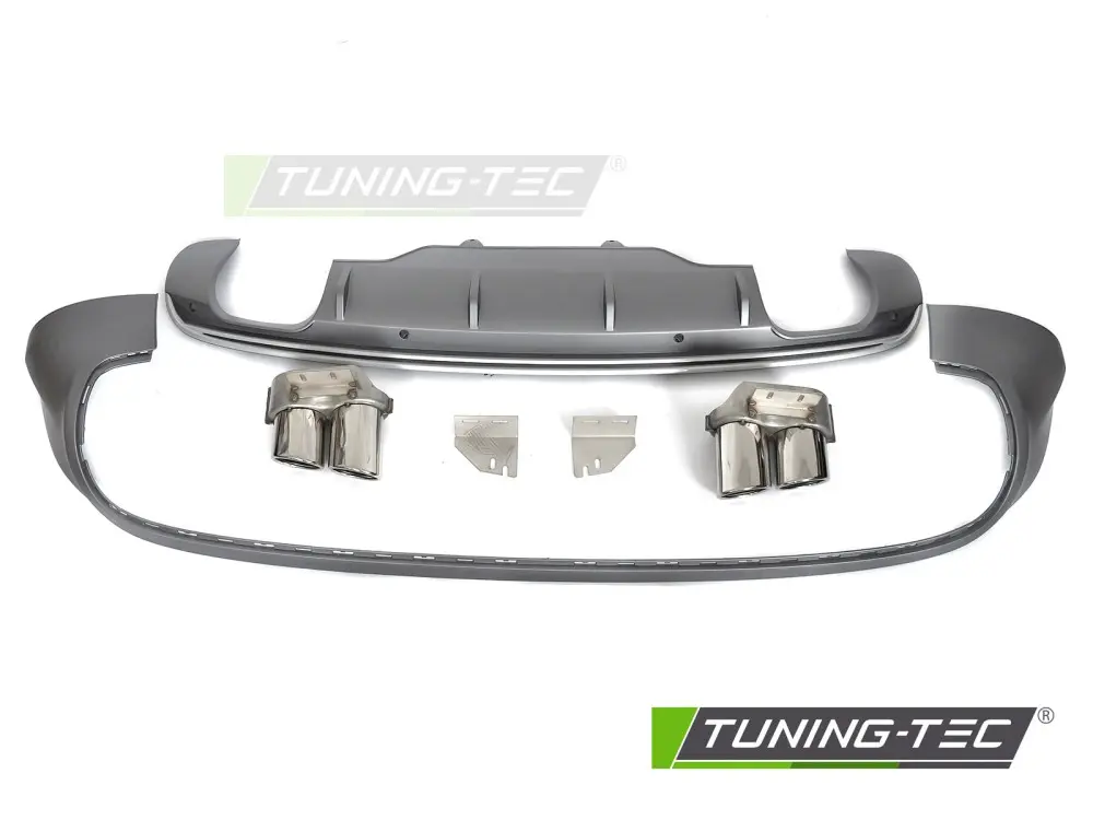 Diffuser Audi Q5 8R 08-12 Twin Outlet PDC Silver Sport S Style – náhľad 5
