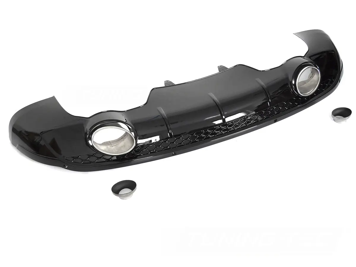 Diffuser Audi Q5 8R 12-16 Sport Style Glossy Black PDC Dual Exhaust
