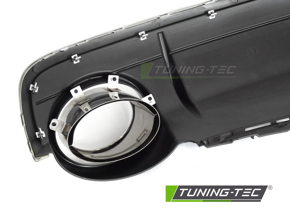 Rear Bumper Diffuser Audi Q7 4M 15-19 Sport Style Black with Dual Exhaust – náhľad 3