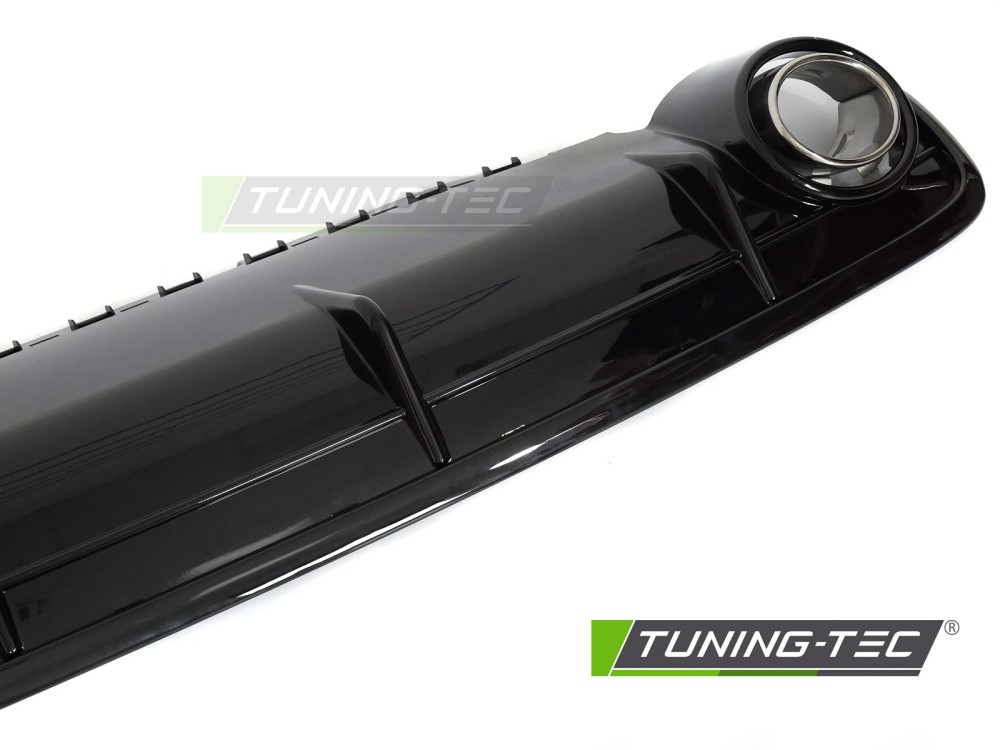 Rear Bumper Diffuser Audi Q7 4M 15-19 Sport Style Black with Dual Exhaust – náhľad 4