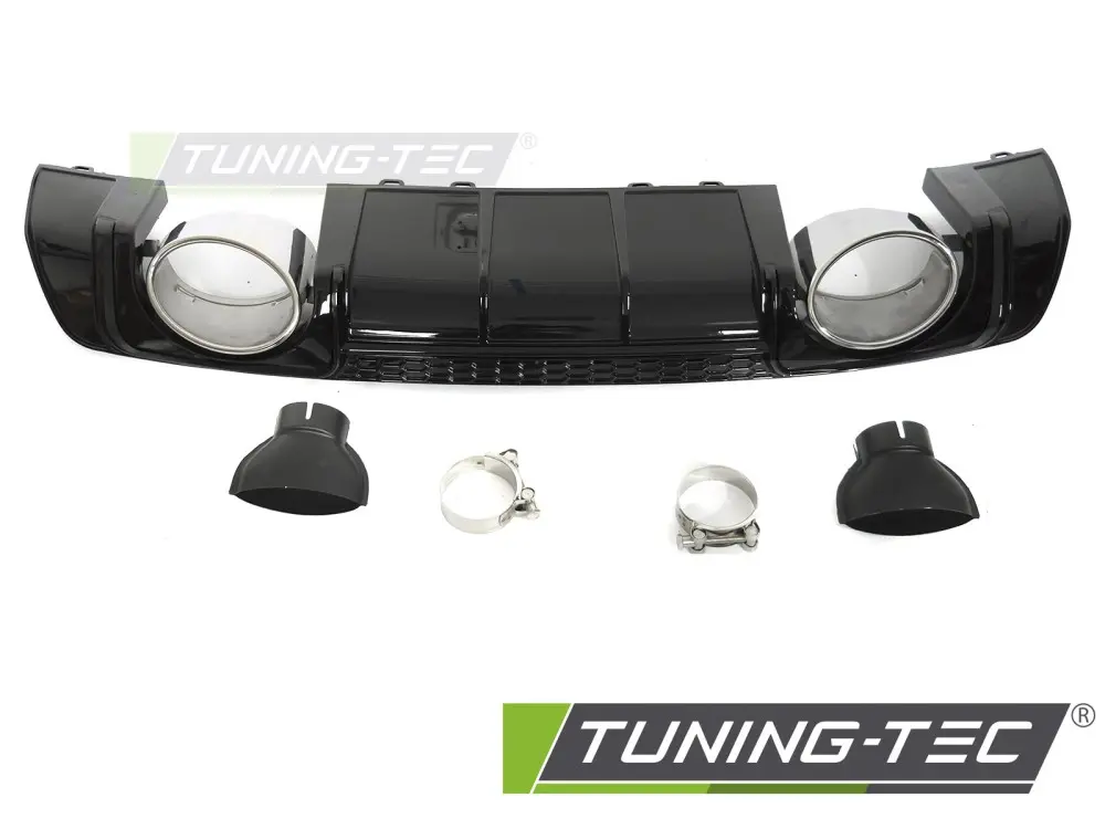 Diffuser Audi TT 8S 14-18 Twin Outlet Glossy Black Sport Style – náhľad 2