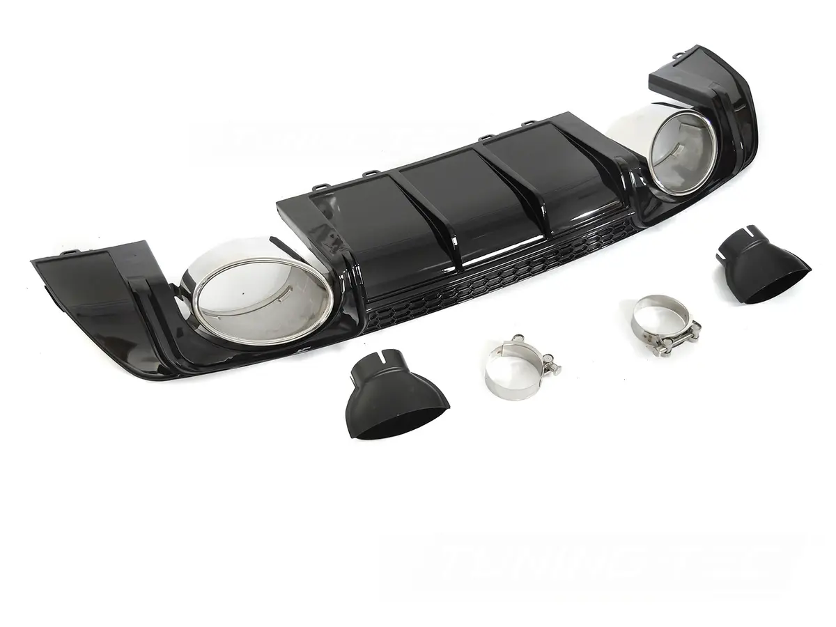 Diffuser Audi TT 8S 14-18 Twin Outlet Glossy Black Sport Style