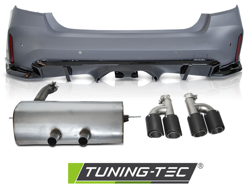 Rear Bumper BMW F30 11-18 G80 Performance Style with Exhaust – náhľad 2