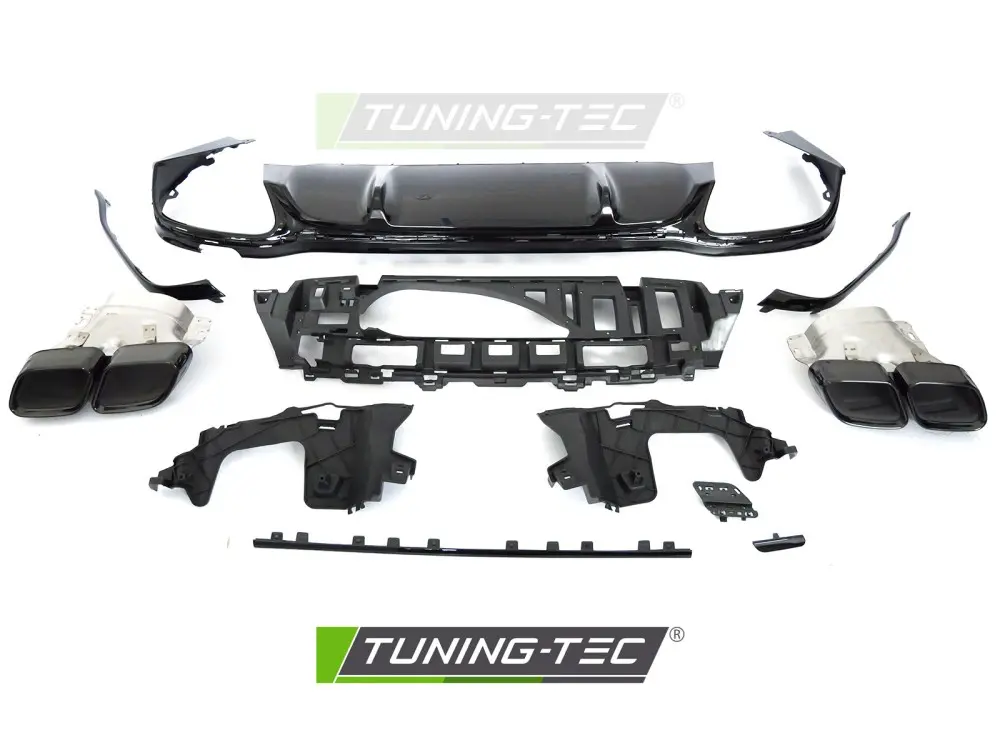Diffuser Mercedes E-Class W213 / S213 20-23 Twin Outlet Glossy Black Sport – náhľad 4