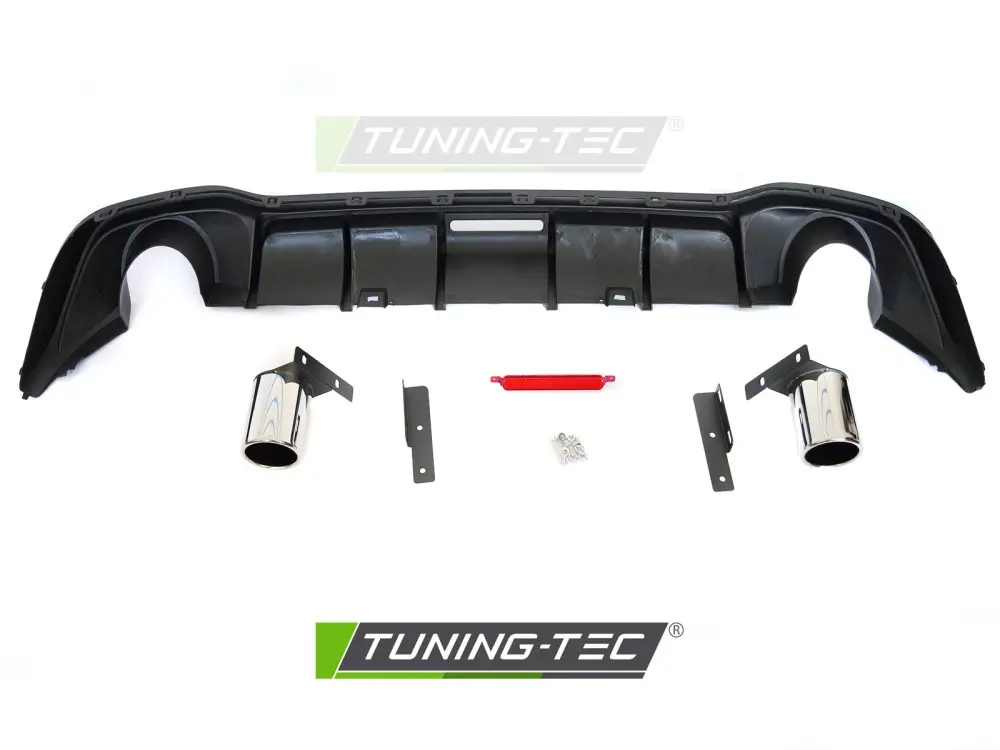 Diffuser VW Golf VIII 19-24 Sport Style with LED Brake Light Twin Outlet Black – náhľad 3