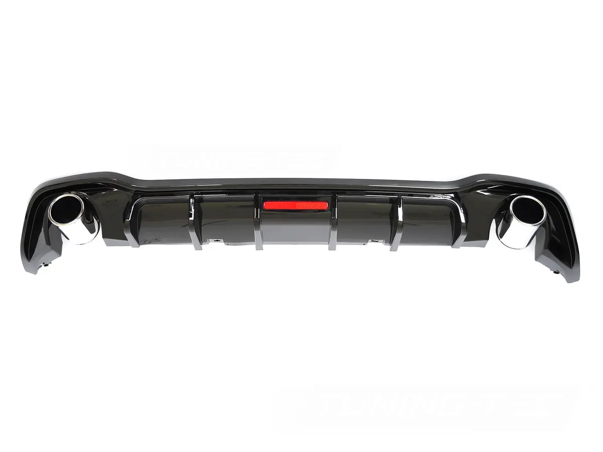Diffuser VW Golf VIII 19-24 Sport Style with LED Brake Light Twin Outlet Black