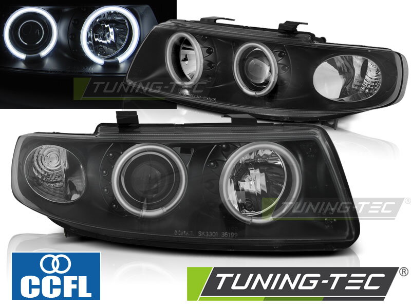 Predn 233 Svetl 225 Seat Toledo Leon 99 04 Black Ccfl Angel Eyes