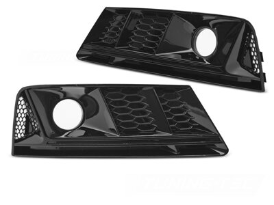 Mriežky nárazníka Audi A4 B9 15-19 Glossy Black ACC