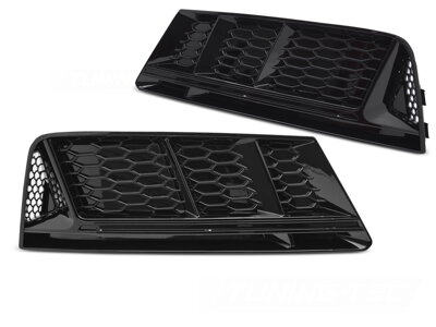 Mriežky nárazníka Audi A4 B9 15-19 Glossy Black