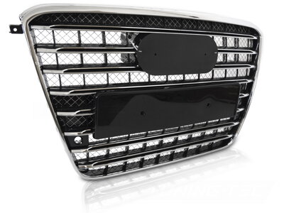 Predná maska Audi A8 D4 09-13 Black Chrome