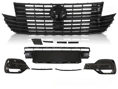 Predná maska VW T6.1 Glossy Black W Logo Base