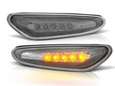 Bočné LED smerovky BMW E46 01-05 Chróm