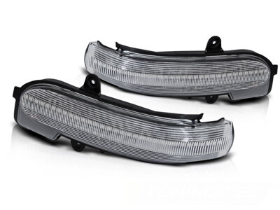 LED smerovky do zrkadiel Mercedes W203 White Dynamic