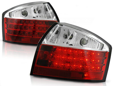 Zadné tuningové svetlá AUDI A4 Sedan 00-04 Red White Led Diody