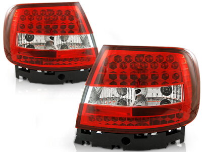 Zadné tuningové svetlá AUDI A4 95-00 Red White Led Diody
