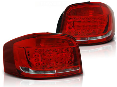 Zadné diodové svetlá Audi A3 8P 2008-2012 Red White Led