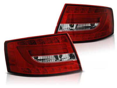 Zadné svetlá AUDI A6 C6 04-08 Red White Led 6-PIN