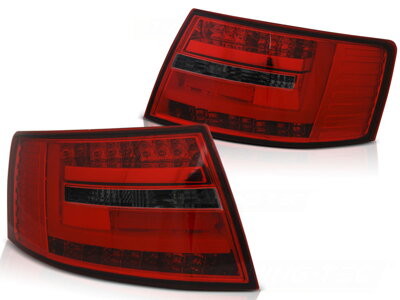 Zadné svetlá AUDI A6 C6 04-08 Red Smoke LED Bar 6-PIN