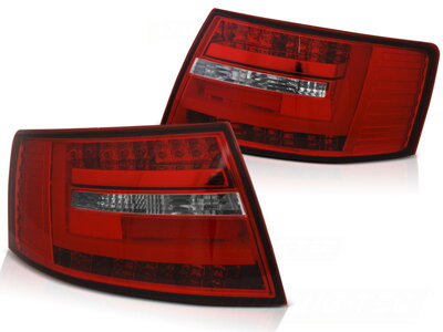 Zadné svetlá AUDI A6 C6 04-08 Red White LED Bar 7-PIN