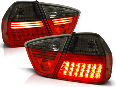 Zadné tuningové svetlá BMW E90 05-08 Clear Red Led Diody