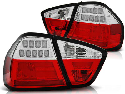 Zadné svetlá BMW E90 Sedan 05-08 Red White Led Bar