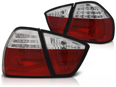 Zadné svetlá BMW E90 05-08 Red White Led Bar