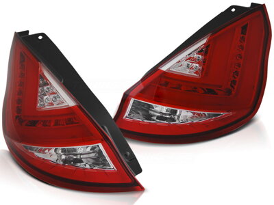 Zadné svetlá Ford Fiesta MK7 08-12 HB Red White LED BAR