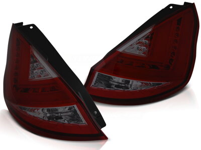 Zadné svetlá Ford Fiesta MK7 12-16 HB Red Smoke LED BAR