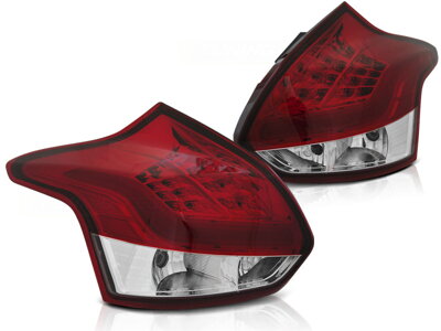 Zadné svetlá Ford Focus MK3 11-14 HB Red White LED BAR