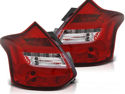 Zadné svetlá Ford Focus MK3 11-14 HB Red White LED BAR SEQ