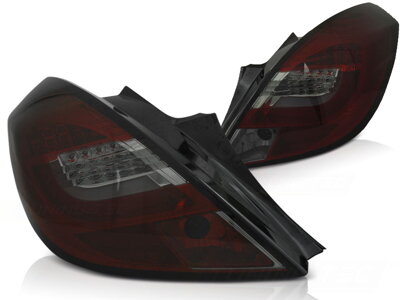 Zadné svetlá Opel Corsa D 3D 06-14 Red Smoke LED BAR