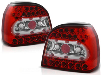 Zadné svetlá Volkswagen Golf III Clear Red LED