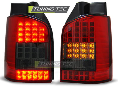 Zadné diodové svetlá VW T5 03-09 Red Smoke Led