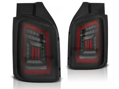 Zadné svetlá VW T5 03-15 Twin Door Smoke Black Red LED