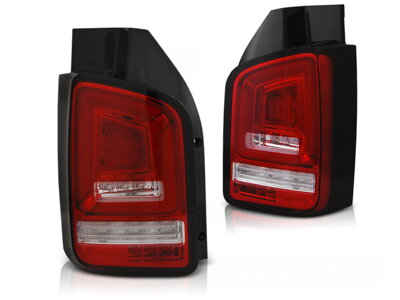 Zadné svetlá VW T5 10-15 Twin Door Red White Dynamic LED