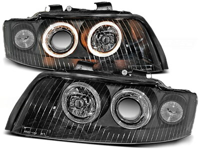 Predné tuningové Angel Eyes svetlá Audi A4 00-04 Black