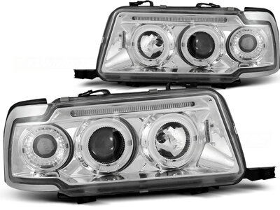 Predné svetlá AUDI 80 B4 91-96 Angel Eyes Chrome