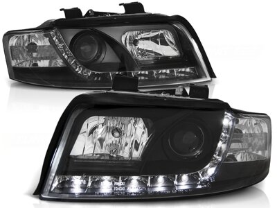 Predné tuningové Devil Eyes svetlá Audi A4 00-04 Black