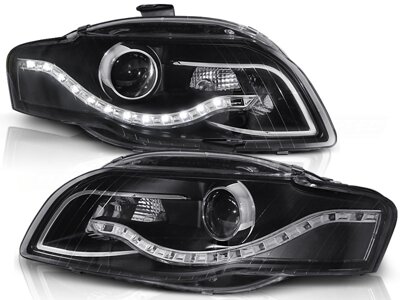 Predné svetlá Audi A4 B7 04-08 Devil Eyes Black DRL
