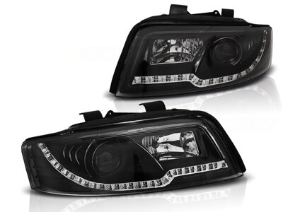Predné tuningové svetlá Audi A4 00-04 Black Led Tube