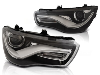 Predné svetlá Audi A1 10-14 Black DRL