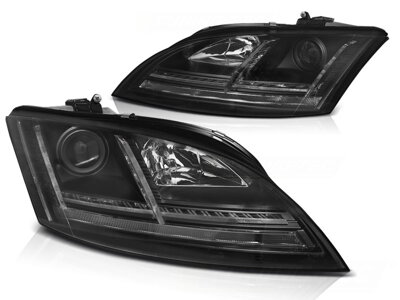 Predné svetlá Audi TT 8J 06-10 Black Led Seq