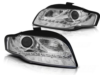 Predné svetlá Audi A4 B7 04-08 DE Chrome