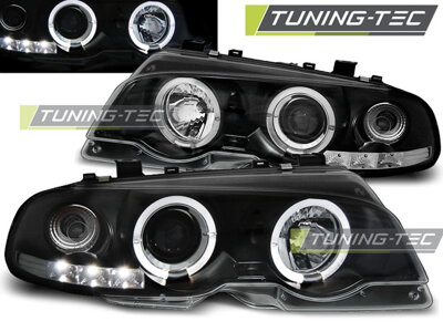 Predné tuningové svetlá BMW E46 Coupe/Cabrio 99-03 Angel Eyes Black
