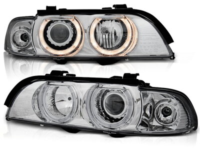 Predné svetlá BMW E39 Angel Eyes Chrome Xenon