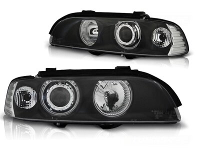Predné svetlá BMW E39 95-03 Black Angel Eyes CCFL